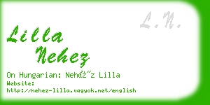 lilla nehez business card